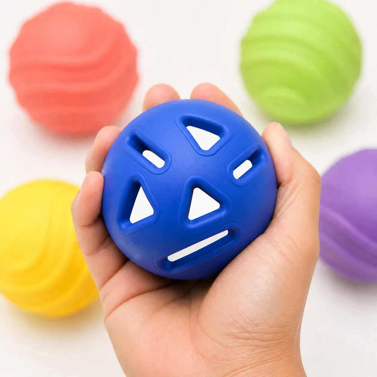 Custom EVA Geometric Cutout Squeeze Ball — Product view