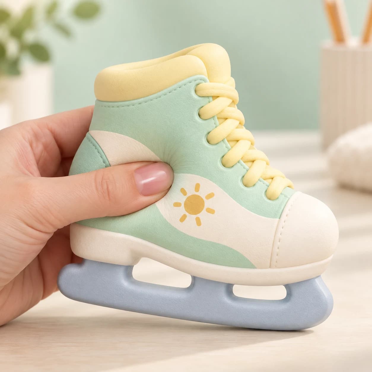 Custom PU Ice Skate Squishy Toy — Squeeze reference