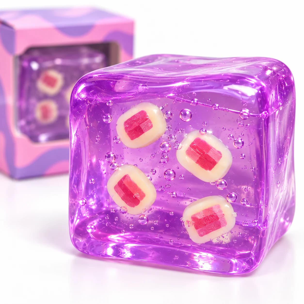 Custom TPR Squishy with Logo Inserts & Branded Blocks — Custom internal insert detail