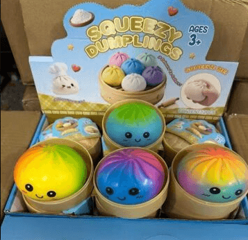 OEM Glitter Bao Bun Squishy — Retail packaging