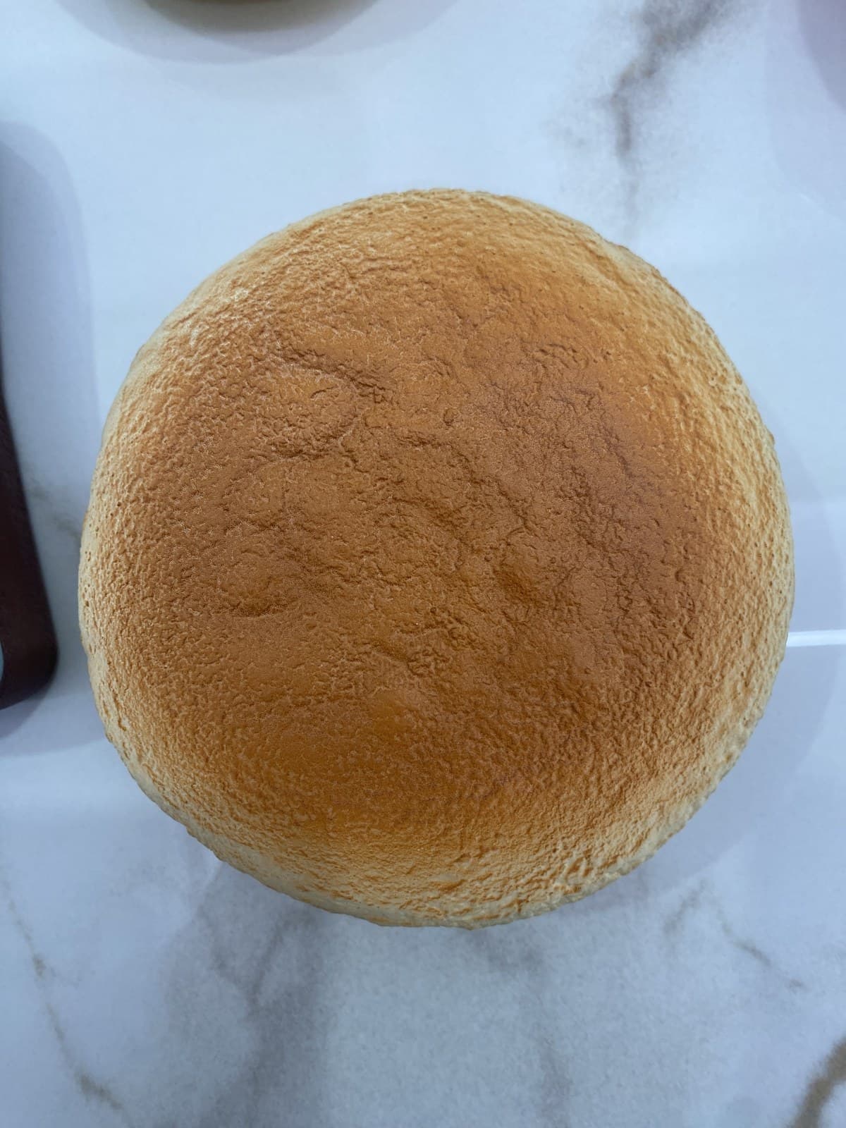 Highly realistic textured golden bread bun PU squishy from the ultra-slow-rising food series