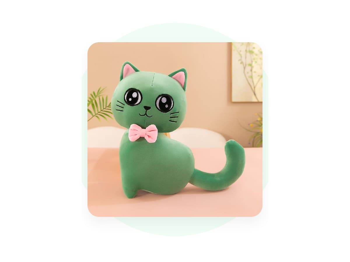 Green Cat Comfort Plush