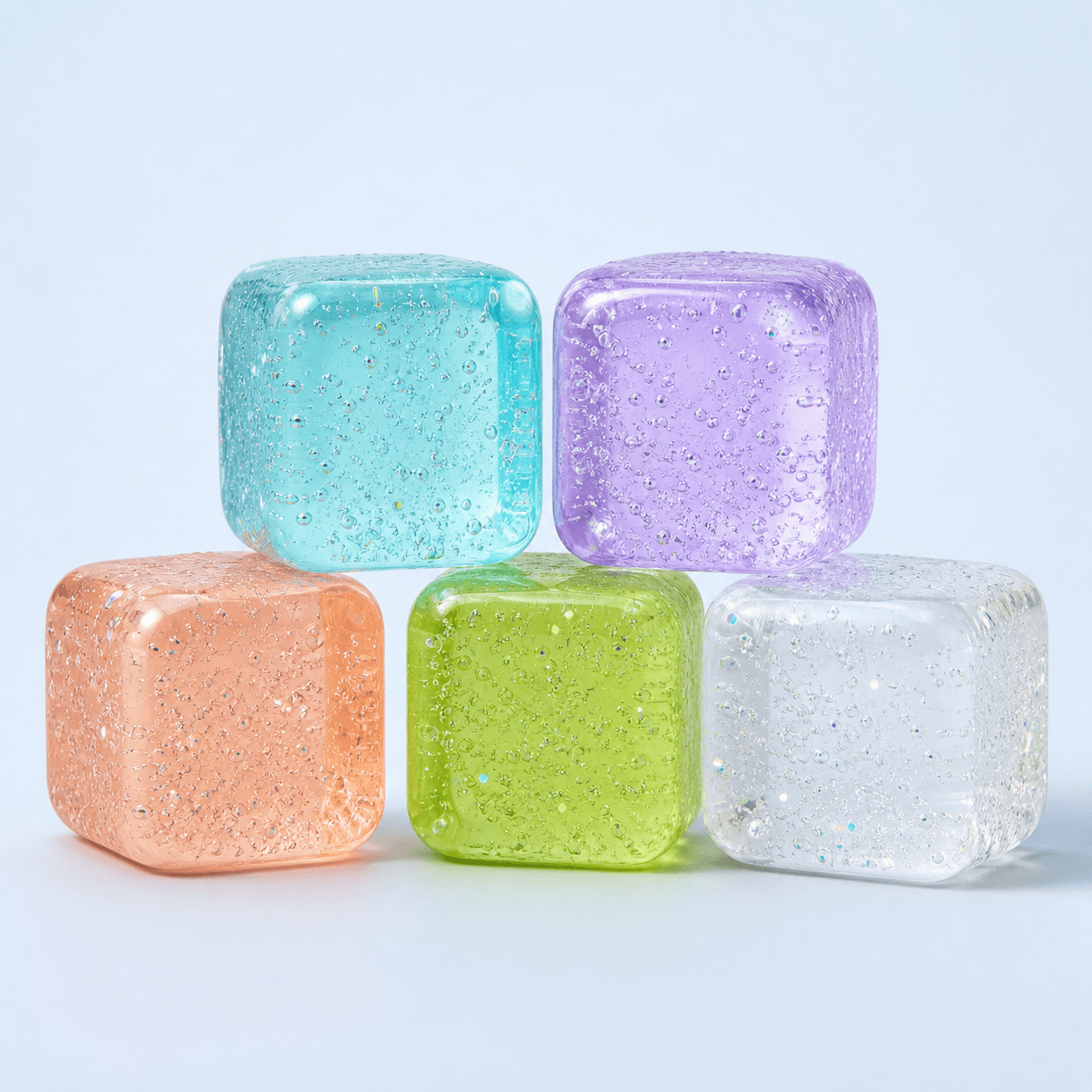 Custom Transparent Gel Cube Sensory Squishy — Product view